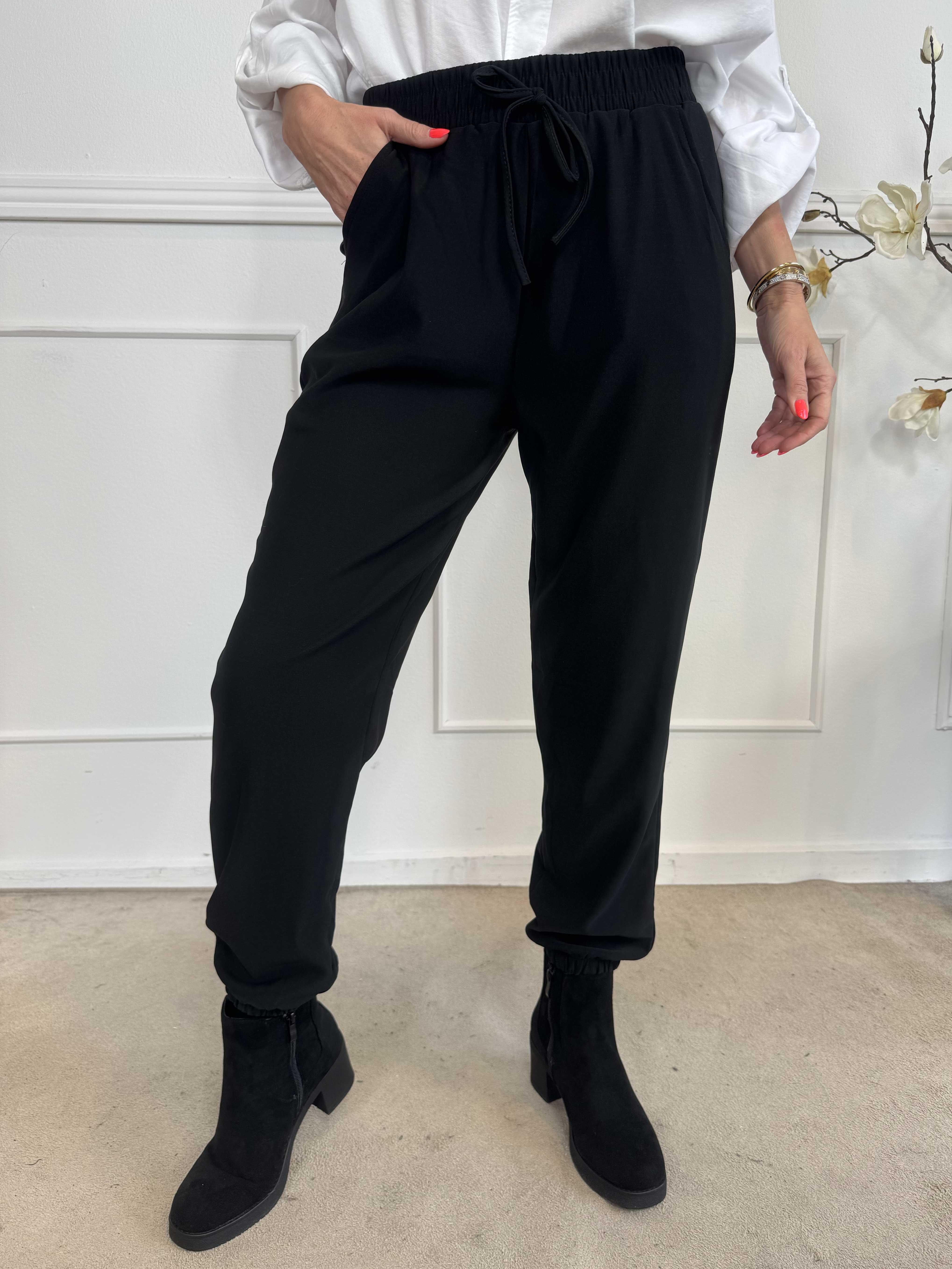 Andjela - Joggingbukser med elastikkant